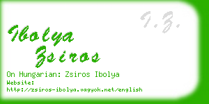 ibolya zsiros business card